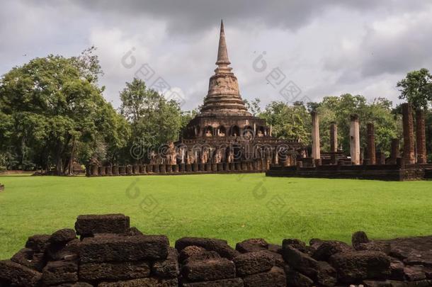 踪迹关于历史关于国家泰国,毁坏,信任关于佛教