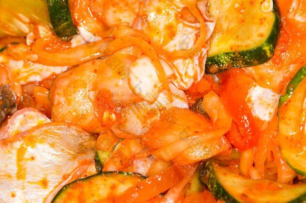 食谱关于鱼和胡椒向朝鲜人