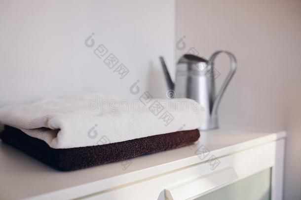 垛关于新鲜的干净的毛巾