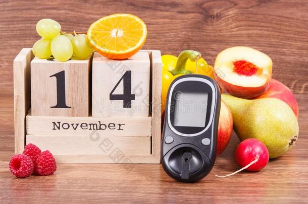 <strong>日</strong>期14十一月同样地象征关于世界<strong>糖尿病</strong>一天,血糖测计仪为