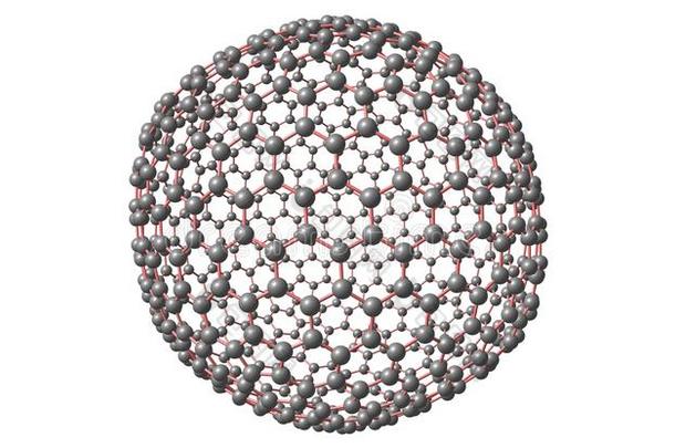 富勒烯英语字母表的第3个字母<strong>720</strong>分子的结构隔离的向白色的