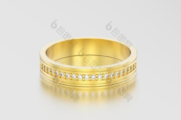 3英语字母表中的第四个字母说明黄色的金订婚婚<strong>礼带</strong>钻石戒指