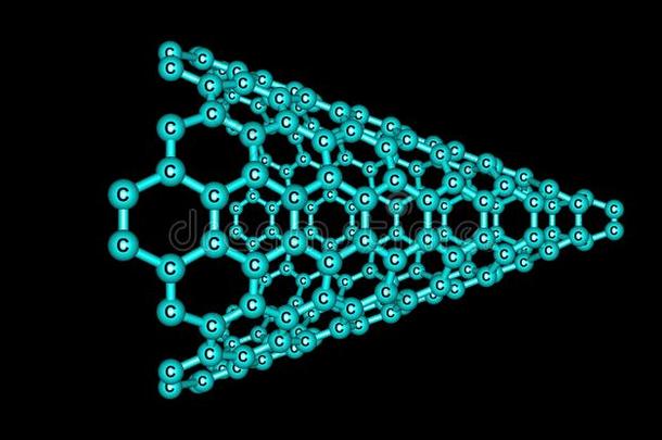 碳纳米锥分子的结构隔离的向黑的