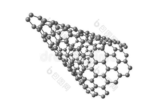 碳纳米锥分子的结构隔离的向白色的