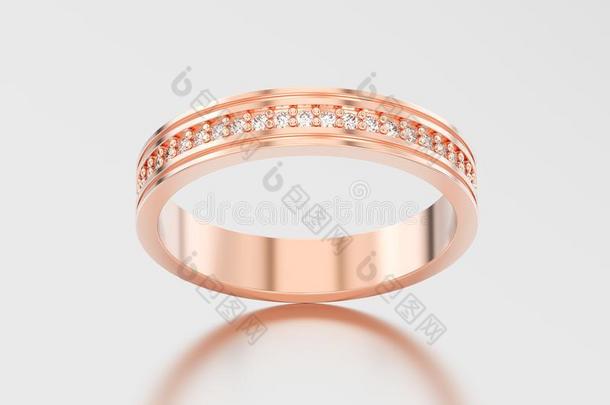 3英语字母表中的第四个字母说明玫瑰金订婚婚礼带钻石戒指
