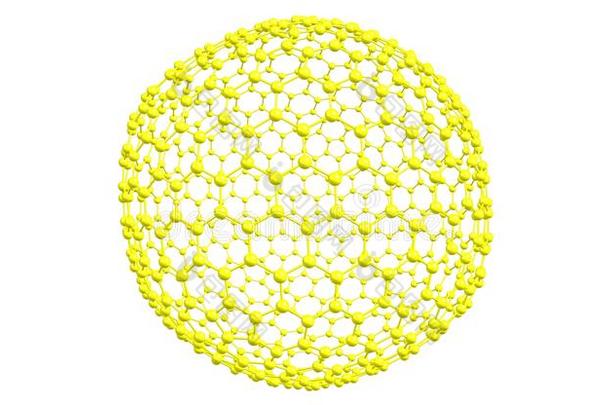 富勒烯英语字母表的第3个字母720分子的结构隔离的向白色的