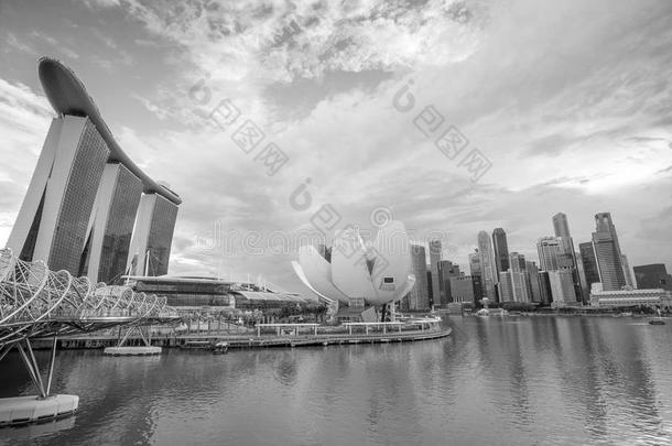 新加坡在商业区地平线