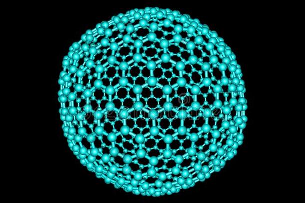 富勒烯英语字母表的第3个字母<strong>720</strong>分子的结构隔离的向黑的