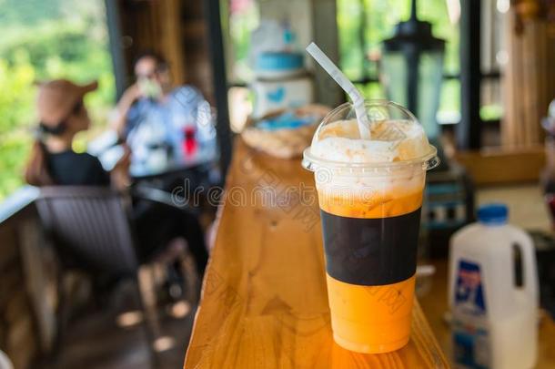 指已提到的人甜的冷却的ThaiAirwaysInternati向al泰航国际茶水喝和冰向商店柜台后座议员