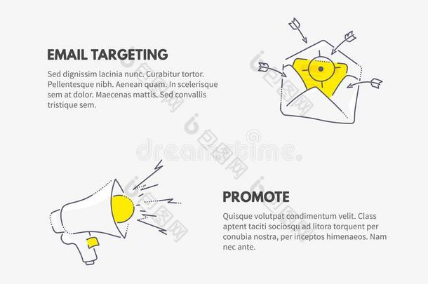 促进和电子邮件目标命中.销售商业观念.