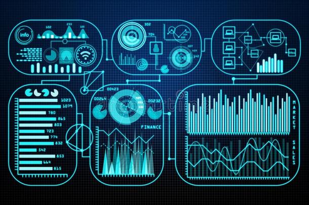 商业图表背景<strong>幕</strong>布,<strong>科技</strong>和界面