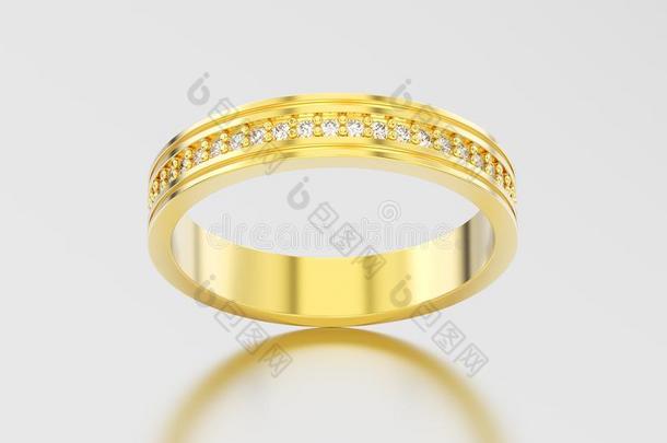 3英语字母表中的第四个字母说明黄色的金订婚婚<strong>礼带</strong>钻石戒指