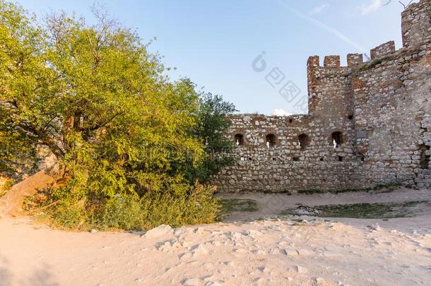 城堡采用巴拉瓦,捷克人共和国,ru采用s关于墙,风景全景