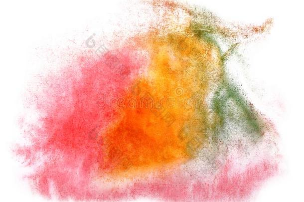 艺术水彩墨水颜料一滴水彩画溅起富有色彩的弄脏