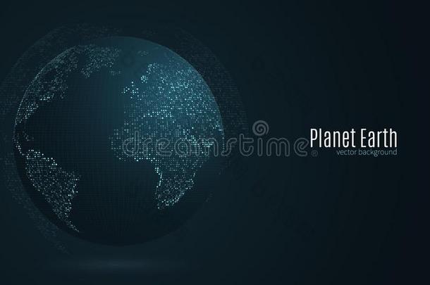 抽象的行星地球.蓝色地图关于指已提到的人地球从指已提到的人正方形山芋食物