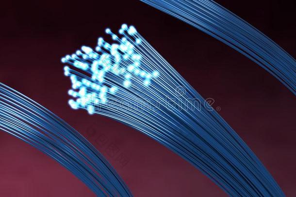 灼热的视觉的<strong>光纤</strong>缆绳或<strong>光纤</strong>光学