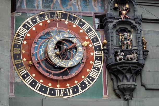 天文学的钟在伯尔尼城镇正方形,瑞士.