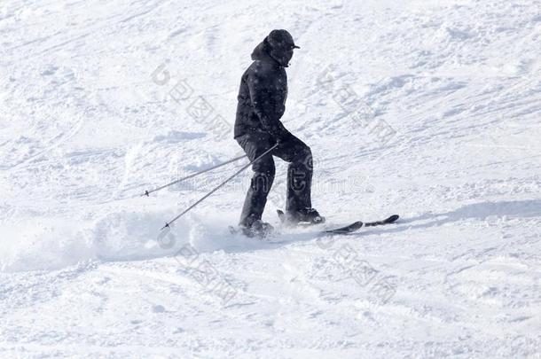 滑雪的人滑雪