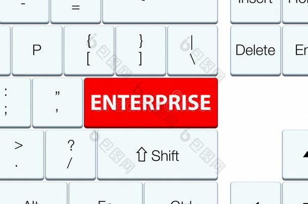 企业单位红色的键盘按钮