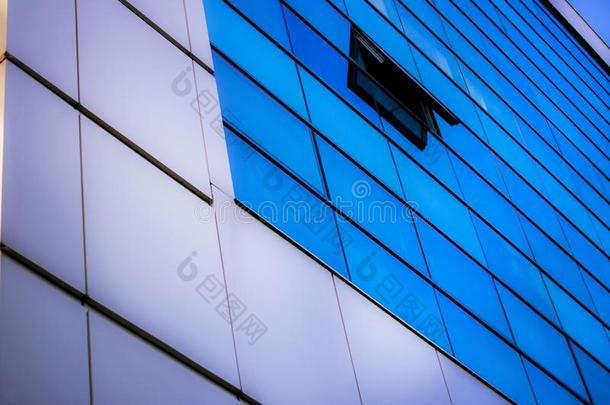 建筑学窗蓝色