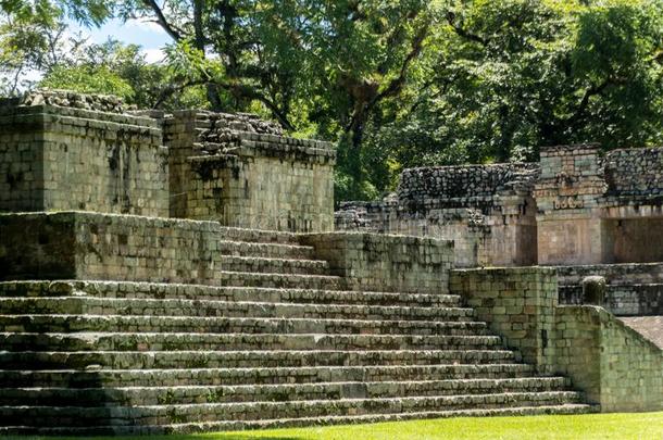 玛雅人的毁坏关于考潘轴承合金,洪都拉斯