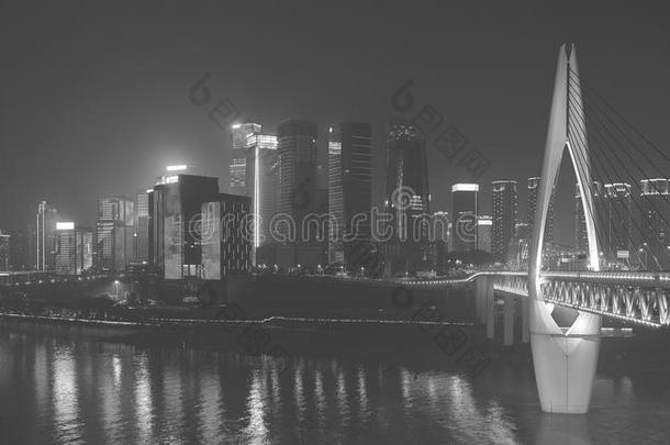 重庆在商业区在夜,中国.