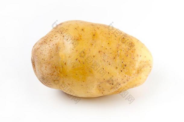 新鲜的有机的马铃薯马铃薯蔬菜隔离的向白色的英语字母表的第2个字母