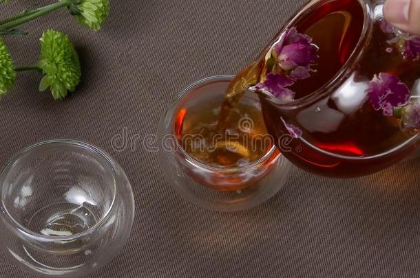 中国人茶水典礼是（be的三单形式执行在旁边茶水硕士.中国人茶水ceramic陶器的