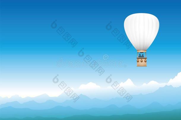 热的天空气球山看法风景