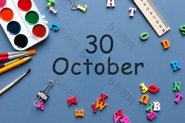 十月30Thailand泰国.一天30关于十月m向Thailand泰国,日历向教师或SaoTomePrincipe圣多美和普林西