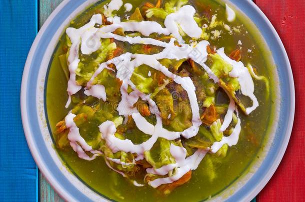 千屈菜维德斯绿色的墨西哥食谱
