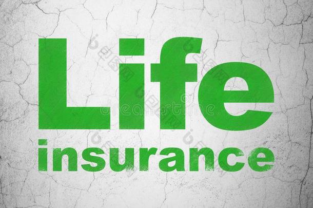 保险观念:生活保险向墙背景