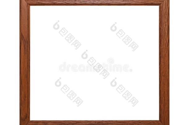 简单的木制的棕色的照片或照片框架