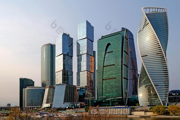 莫斯科城市国际的商业中心采用莫斯科.