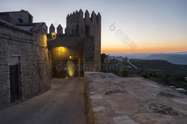 <strong>智慧</strong>村民城堡在黄昏,哈恩,西班牙