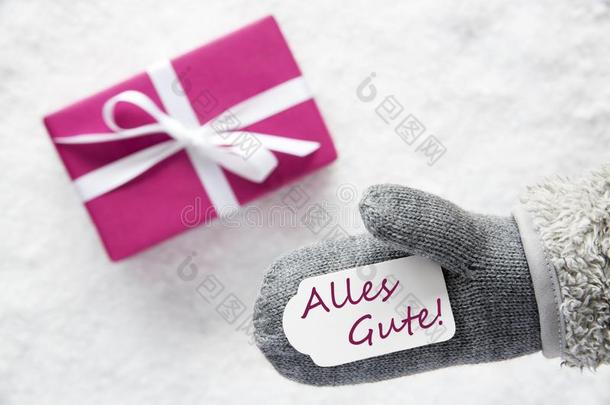 粉红色的赠品,手套,奥尔斯很好方法最好的祝愿
