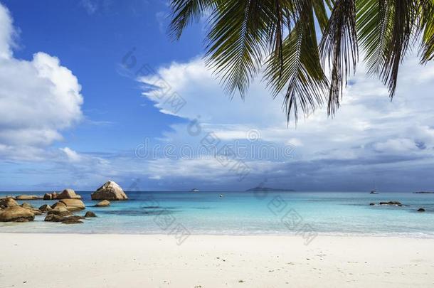 令人晕倒的天堂海滩在昂斯拉齐奥区,普拉兰岛,塞舌尔98