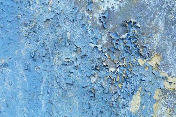 蓝色发出轻微的爆裂声墙质地,颜色发出轻微的爆裂声背景.