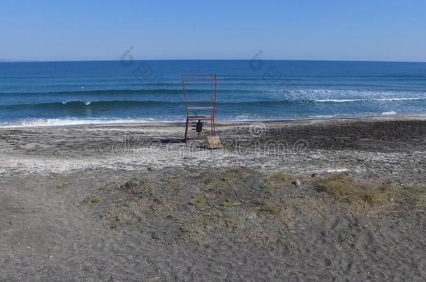 无人居住的国家海滩采用保加利亚人波莫里