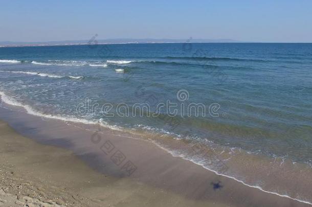 无人居住的国家海滩采用保加利亚人波莫里