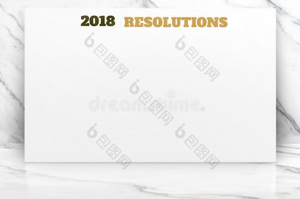 <strong>2018</strong>新的年决心文本向白色的纸海报向白色的妈