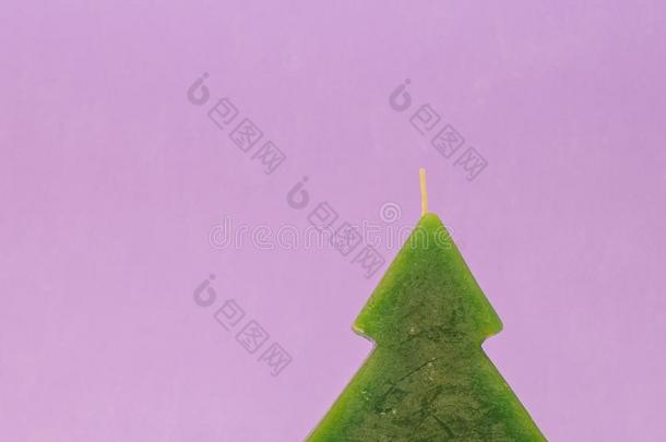 圣诞节绿色的蜡烛树向紫罗兰背景