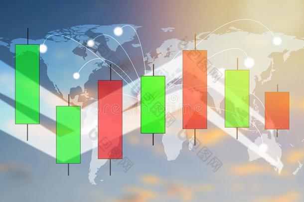 蜡烛粘贴图表图表关于股份交易投资贸易