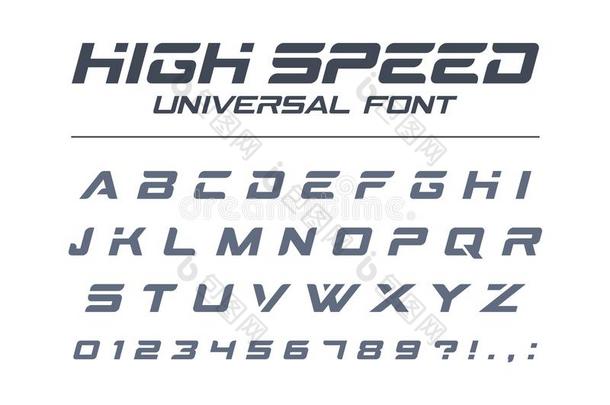 高<strong>的速度</strong>普遍<strong>的</strong>字体.<strong>快的</strong>运动,未来<strong>的</strong>,科技,英语字母表<strong>的</strong>第6个字母