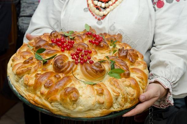 乌克兰人传统的节日的面包