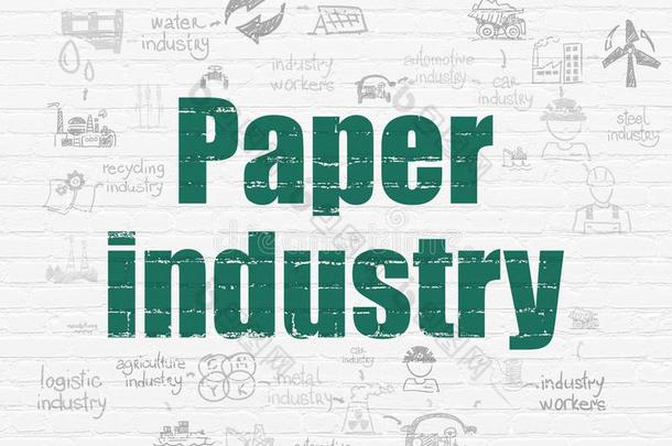 工业观念:纸工业向墙背景