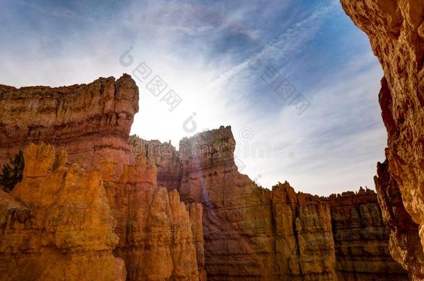 岩石形成峡谷NationalPark布赖斯峡谷国家公园峡谷采用犹他州统一的国家关于美洲