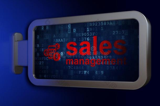 销售观念:销售的管理和计算器向广告牌