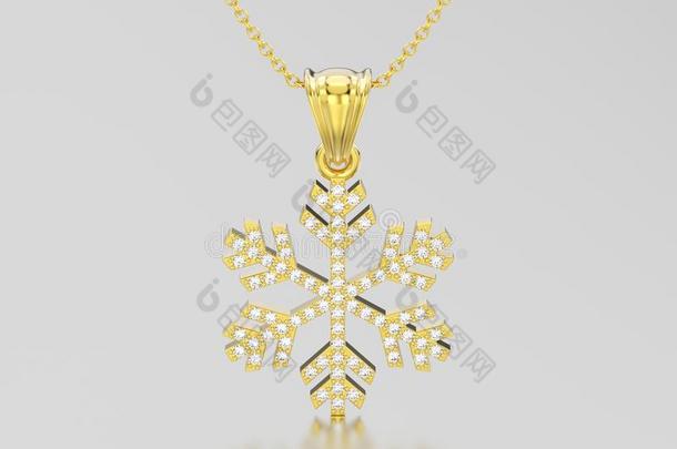 3英语字母表中的第四个字母说明黄色的金钻石雪花项链和链子