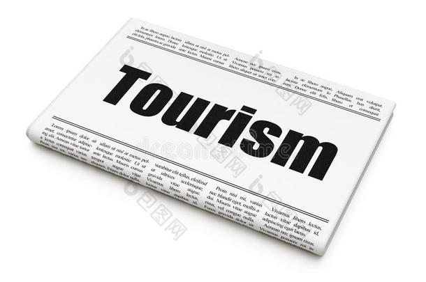 旅游观念:报纸大字标题旅游